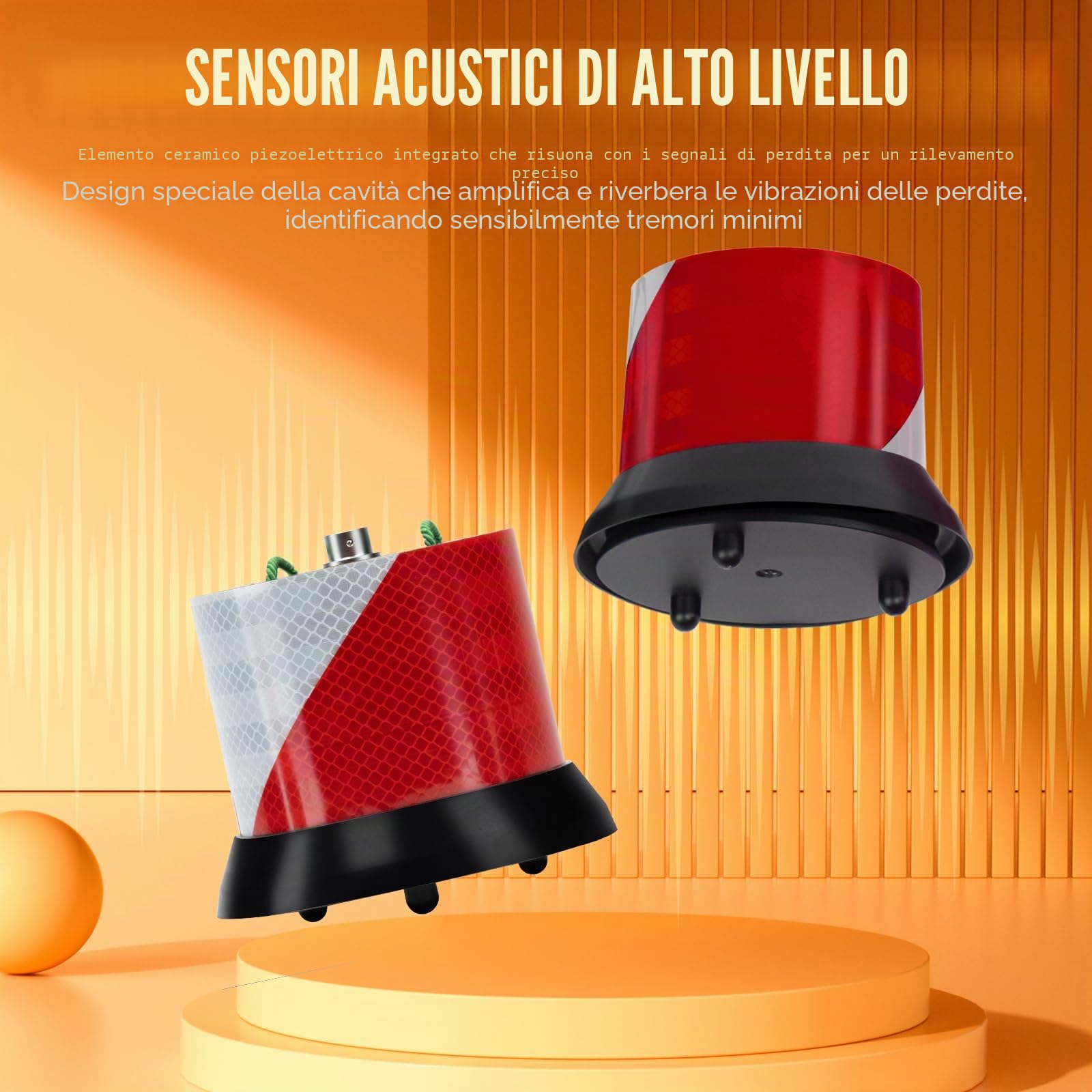 CL200 Rilevatori di perdite d'acqua per casa e parete esterna Rilevatore di tubi dell'acqua Kit di rilevamento perdite per condutture acustiche Sensore professionale Riduzione del rumore cuffie