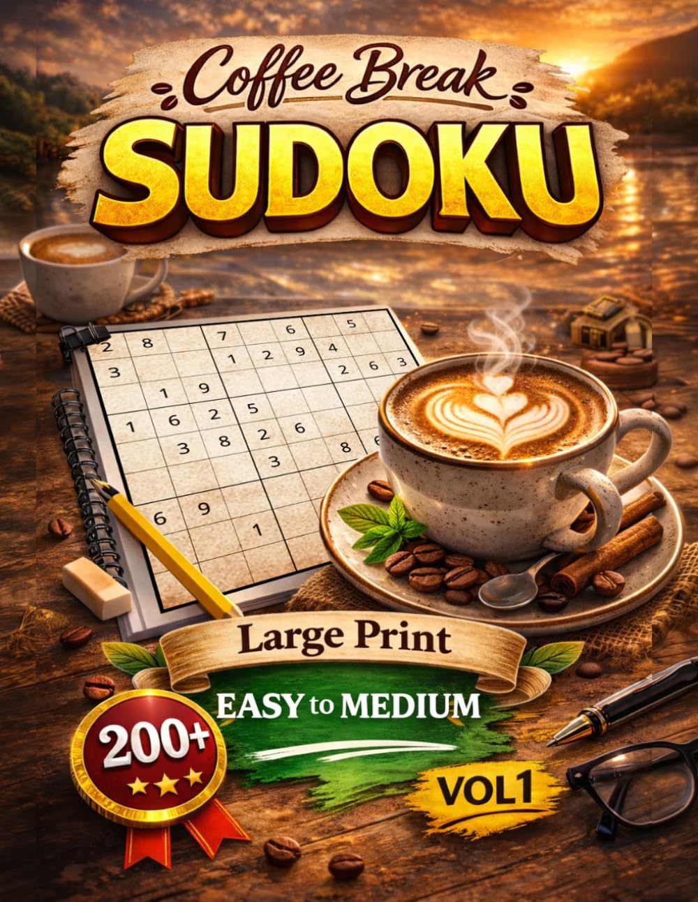 EASY To MEDIUM Level - Coffee Break Sudoku: Volume 1: 200+ Large Print 9x9 Unique Solution Puzzles for Adults & Seniors