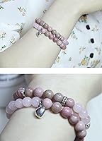 Vista 81 de 2Pcs Healing Crystal Bracelets for Women Handmade Beaded Bracelet Healing Prayers Crystal 8mm Natural Stone Beads Bracelet Stress Relief Get Well