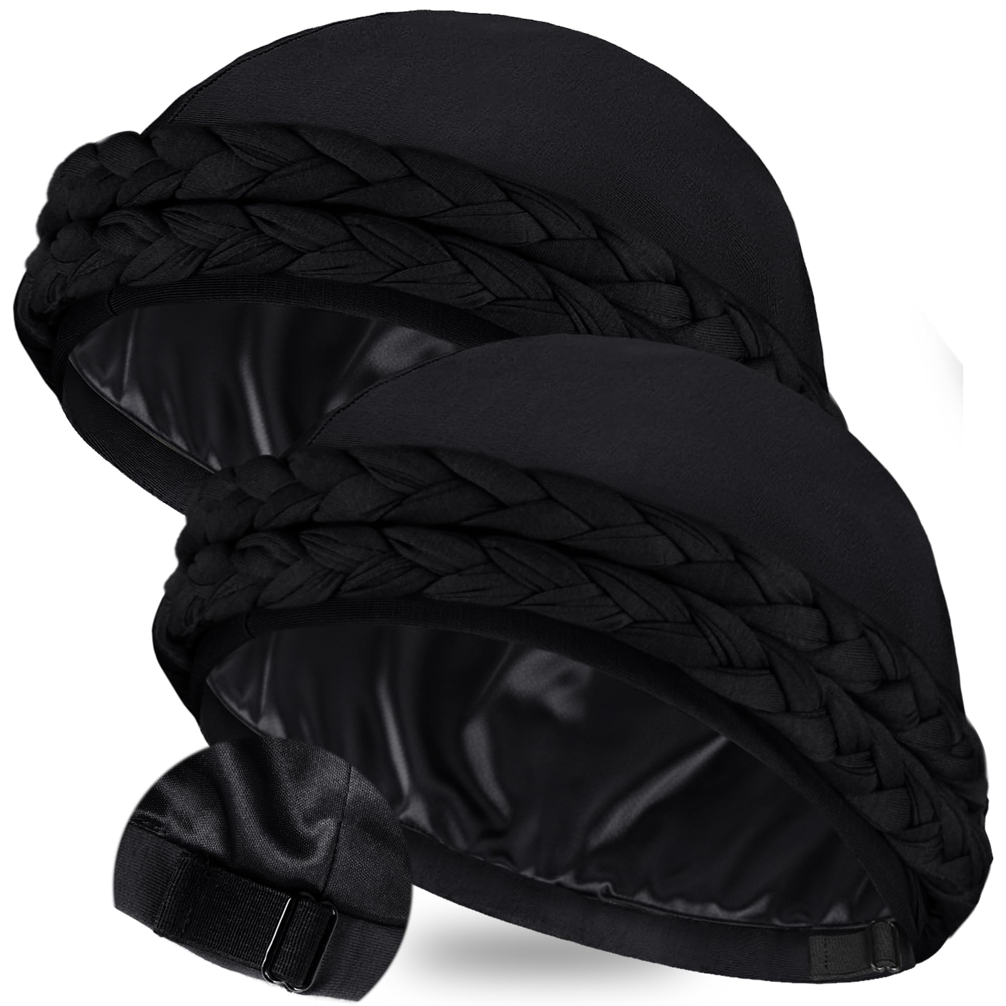 Ababalaya Adjustable Satin Lined Turban for Women Men