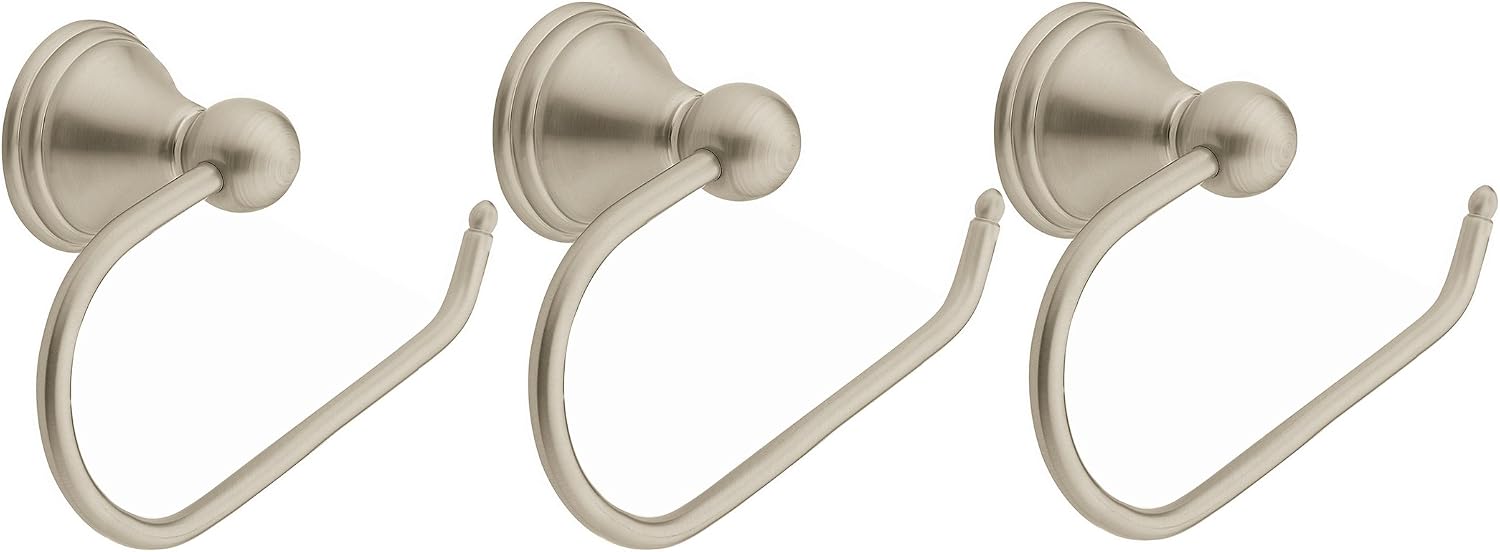 Porte-papier Toilette Moen DN8408BN – Collection Preston – Nickel Brossé – Résistant Aux Taches – Neuf