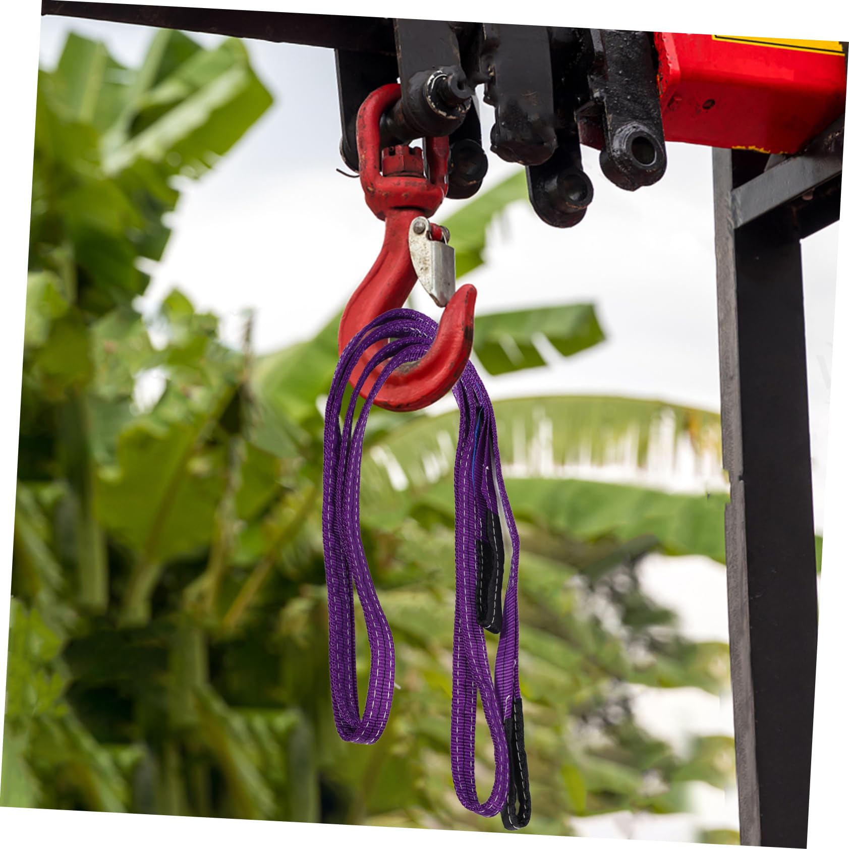 SOLUSTRE Sling Heavy Duty Lifting Straps Webbing Lifting Straps Tree Lifting Straps Industrial Lifting Straps Rigging Straps Crane Straps Engine Lifting Straps Lifting Belt Purple Polyester