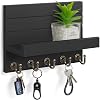 HONJIN Key Holder for Wall: Upgraded 7 Sturdy Key Hooks Easy Installation Mail Organizer Wall Mount Hanging Key Rack for Kitchen and Entryway Decor