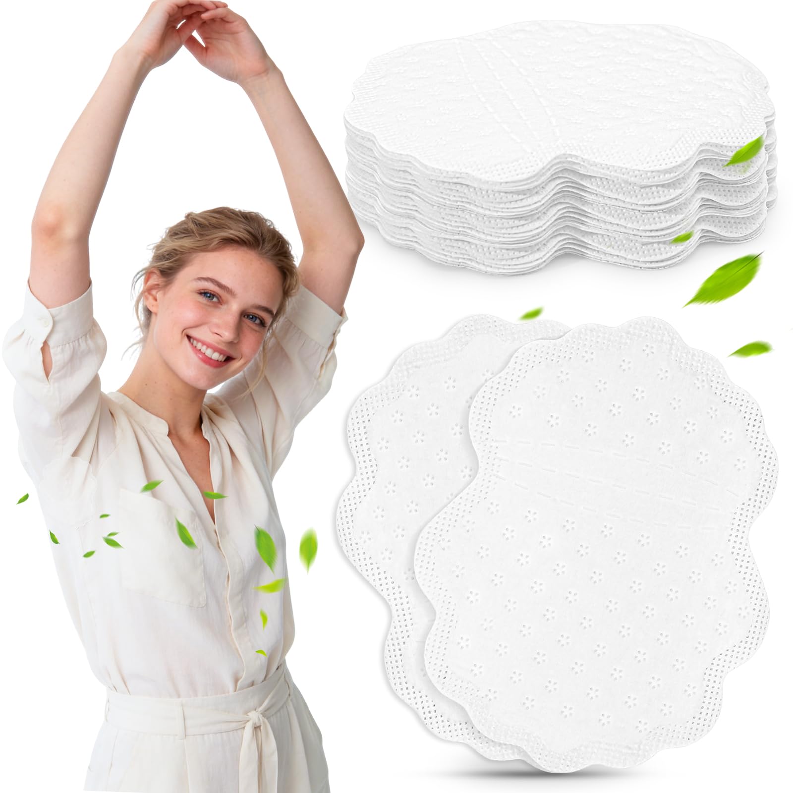 Almohadillas Axilas Sudor, Protectores Axilas Ropa, Absorbentes Axilares Invisibles y Transpirables, Antisudor Ropa Camisas, 40/80 Unidades (80 Piezas)