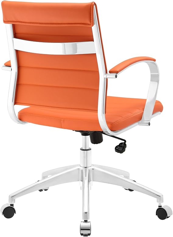 Modway Jive Ribbed, Mid Back Office Chair, Orange