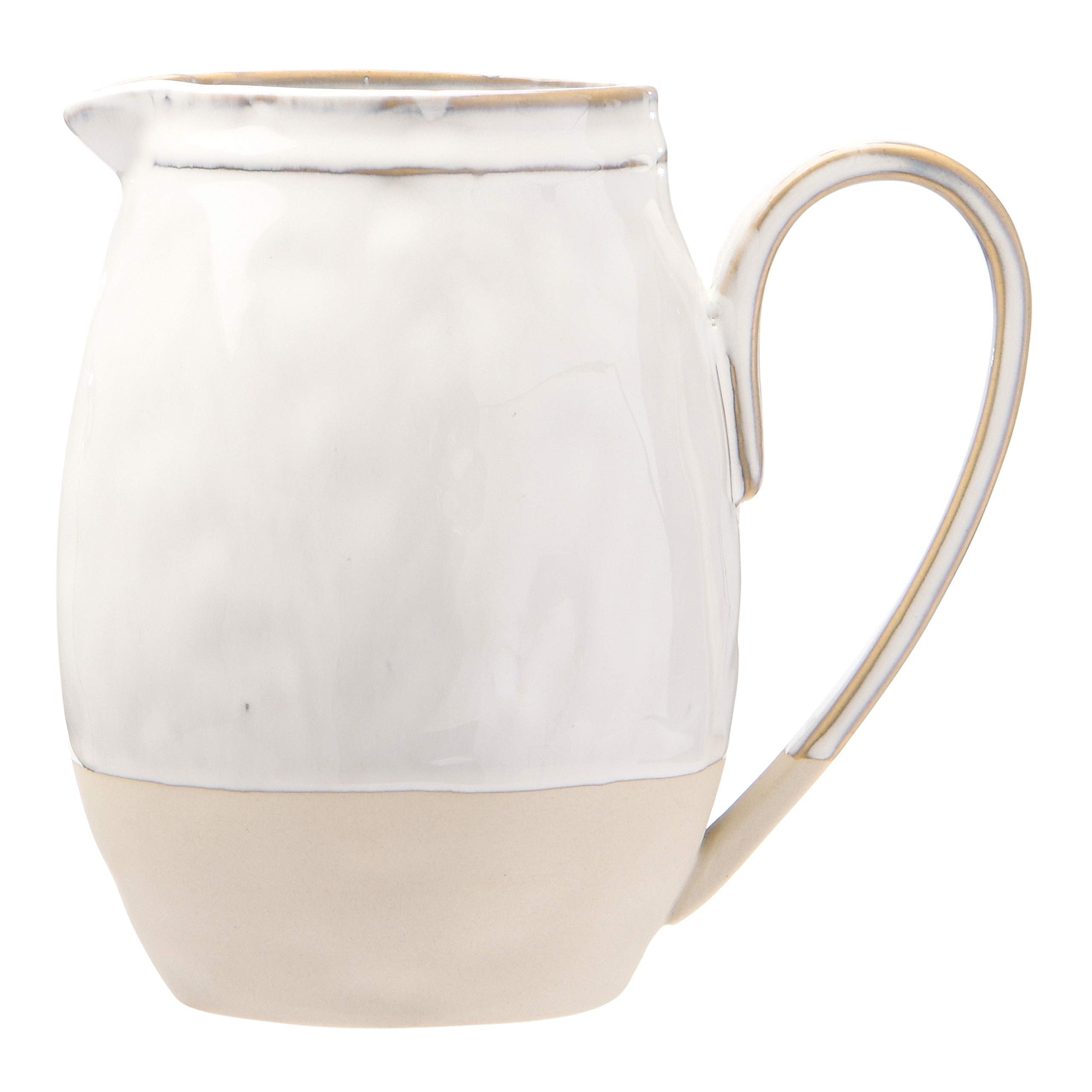 Creative Co-op DF3249 White Stoneware Pitcher