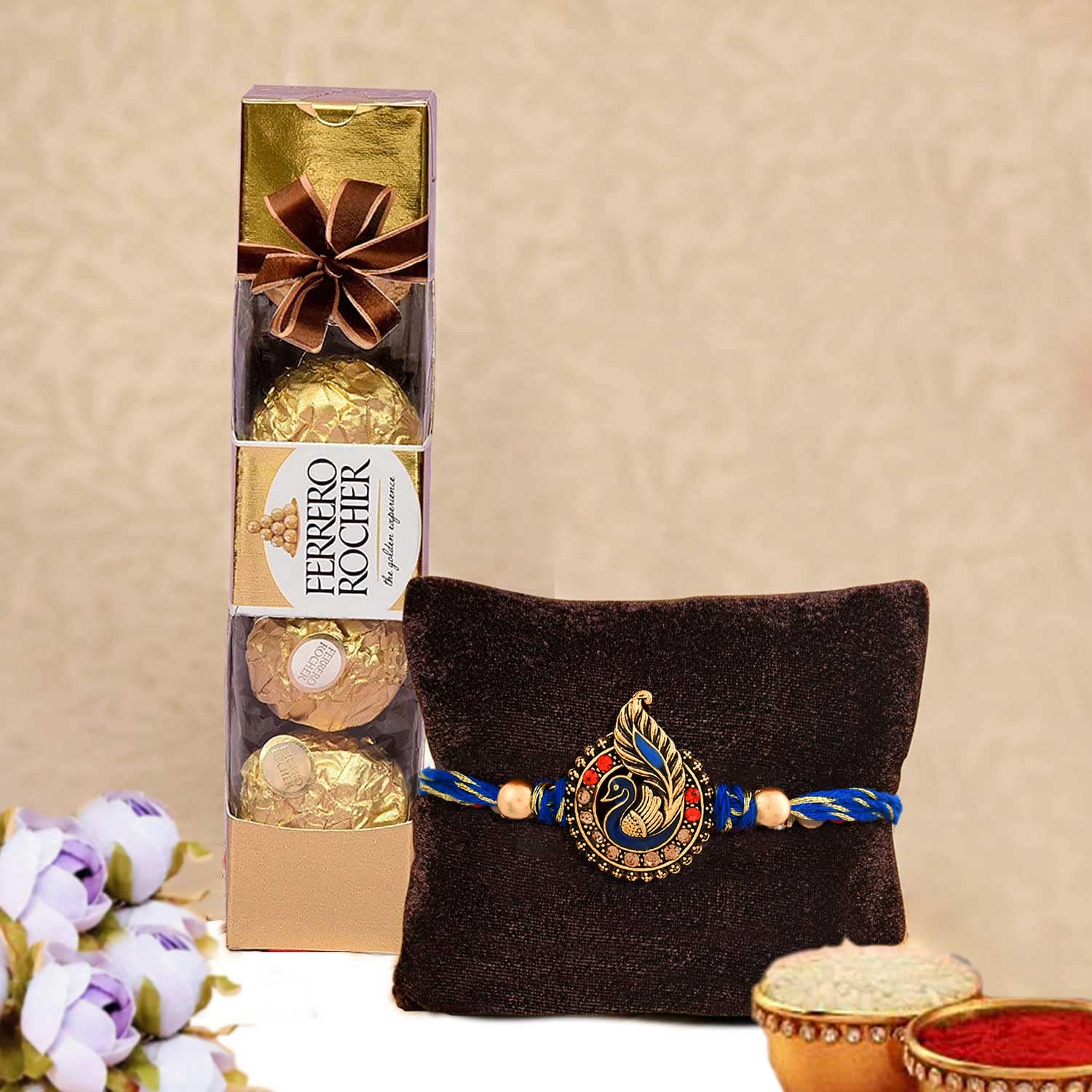 CraftVatika Rakhi Chocolate Gift Combo, Peacock Rakhi Set of 1 for Brother Bhaiya Men Boy, Rakhi with Chocolates Gift Hamper (B0CDV7Q4Z4) Amazon Price History, Amazon Price Tracker