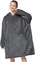 Vista 27 de LetsFunny Manta con Capucha, Sudadera Manta de Forro Polar Sherpa de Gran Tamaño Usable, Súper Suave, Cálida y Acogedora con Bolsillo Gigante