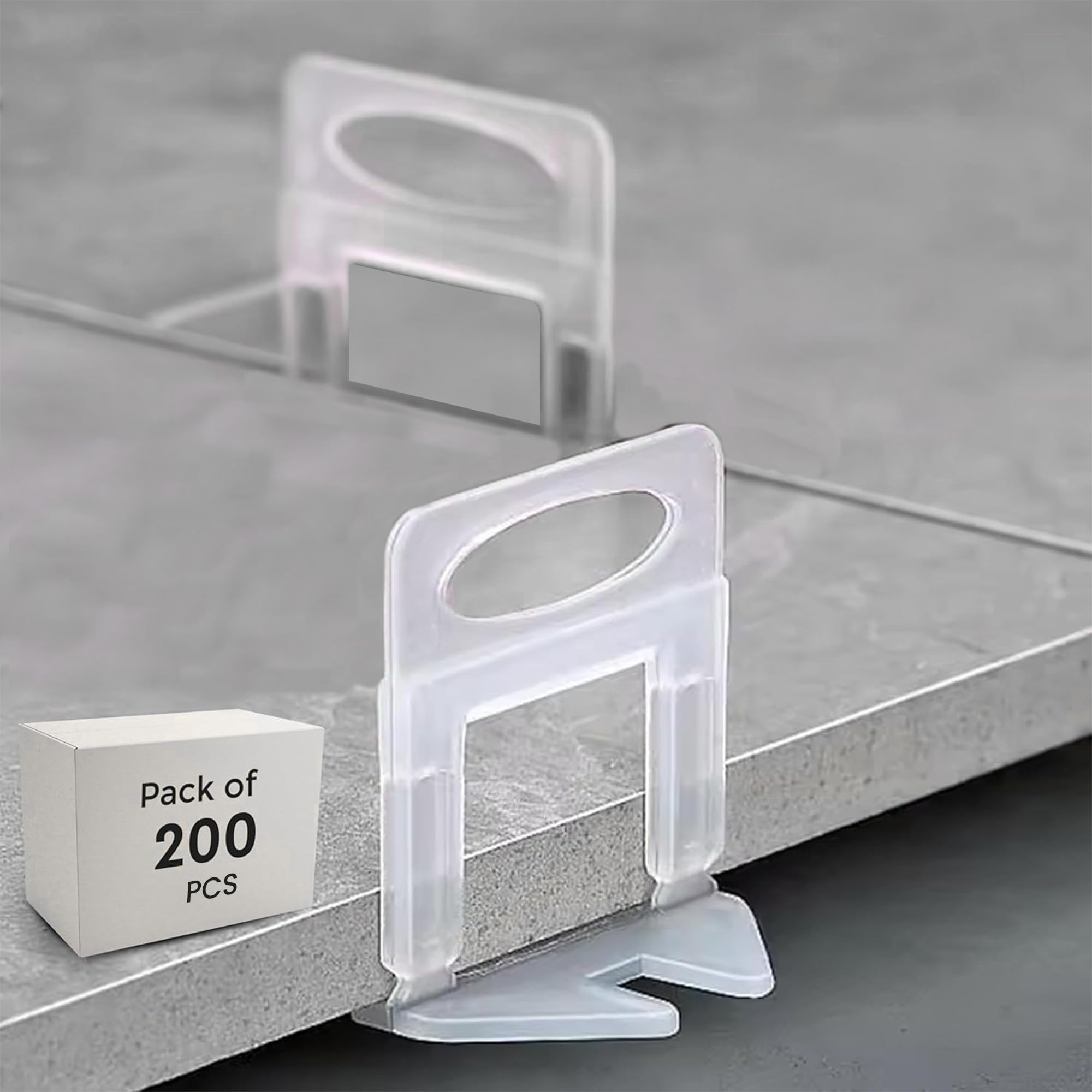 Robustt Tiles Leveling Clip - Pack of 200 Pcs | 2mm Tile Spacer For Removing Lippage (Wedges Not Included) | Tile Leveler | Durable |Reusable Tile Tools