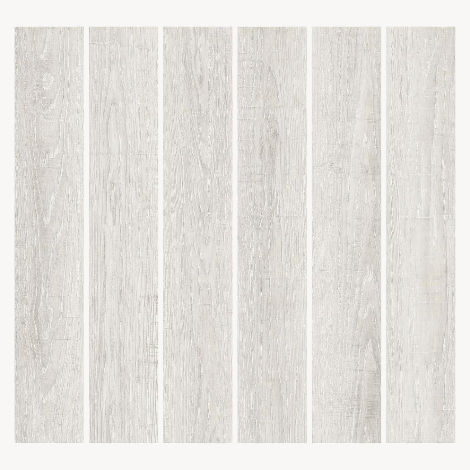 MULGREAT Dalle PVC Adhesive Sol - 16 pcs (2,23m²) Revêtement de Sol Bricolage - Lames Adhésives Vinyle Effet Grain de Bois - Imperméable et Découpable pour Locataire DIY - Blanc Thé
