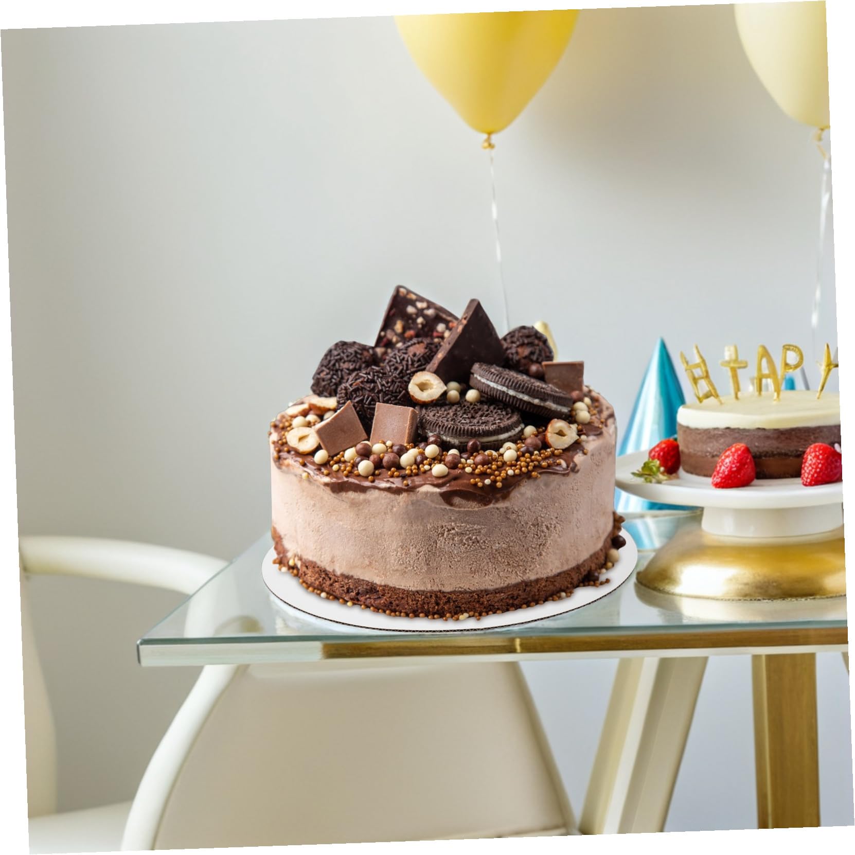 ULTECHNOVO 25pezzi Vassoio Torta Bianco Base in Cartone per Torte Supporto Robusto per Dessert per Matrimoni e Pasticceria