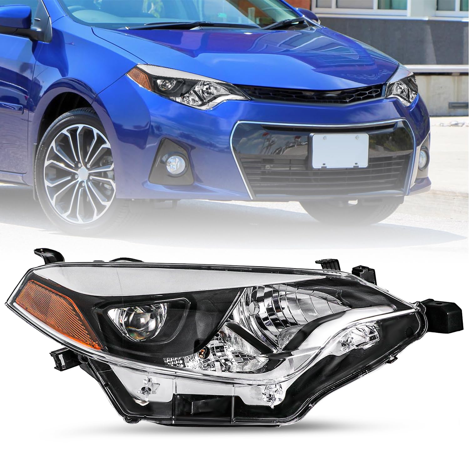 Snapklik.com : Headlight Assembly Fit For 2014 2015 2016 Toyota Corolla ...