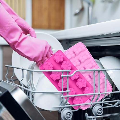 Miniatura 4 de Moldes de silicona, moldes de golosinas para perros, 4 moldes de silicona para hornear, moldes de silicona para perros, moldes de silicona para