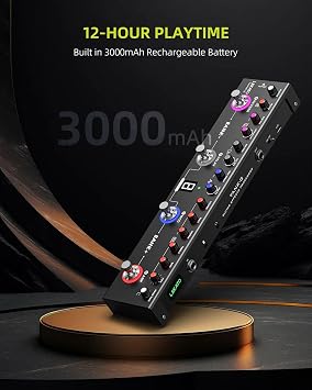 LEKATO Multi Effects Guitar Pedal, Guitar Effects Pedal with 36 Presets, Editable 4 Modules, Amp, Chorus, Delay, Reverb, IR CAB, Tuner, BT Connection, Music Recording