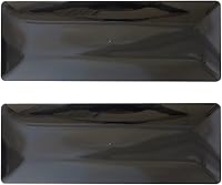 Vista 6 de Party Essentials N156621 - Bandejas elegantes de plástico para aperitivos/servir, 15.75" x 6", transparente, paquete de 6