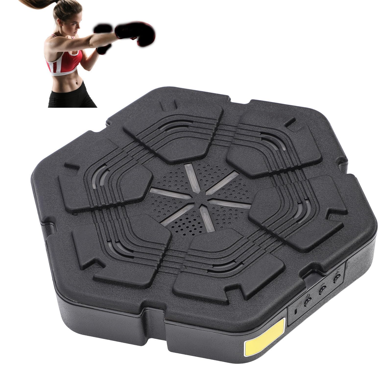 Alomejor Máquina de Boxeo con Música Inteligente, Pantalla LED, Entrenamiento de Objetivo de Boxeo Electrónico Montado en la Pared para Entrenamiento de Calidad en el Gimnasio en Casa