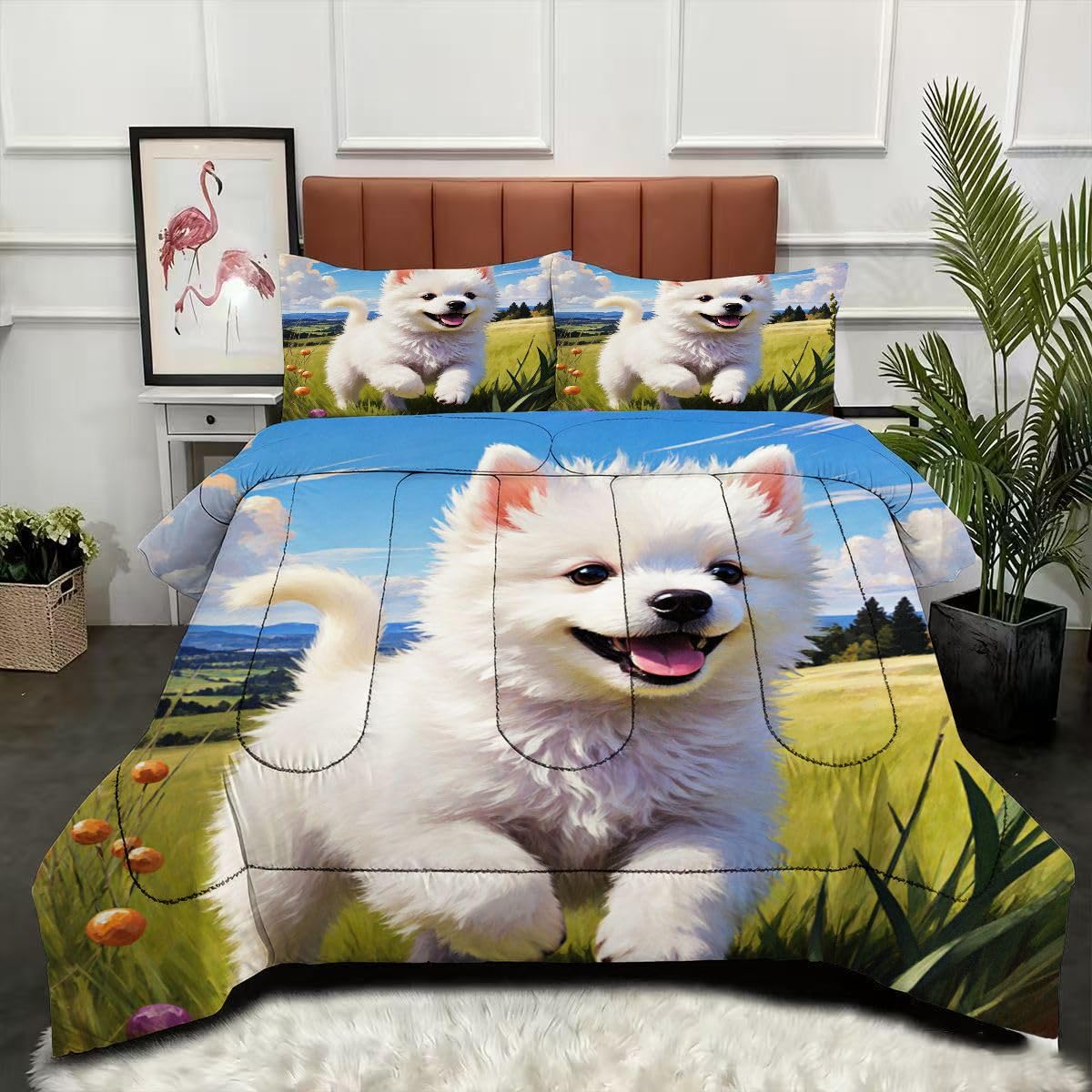 Couette 160x200 cm motif animal pour une chambre cosy et couverture légère parure de lit 4 saisons