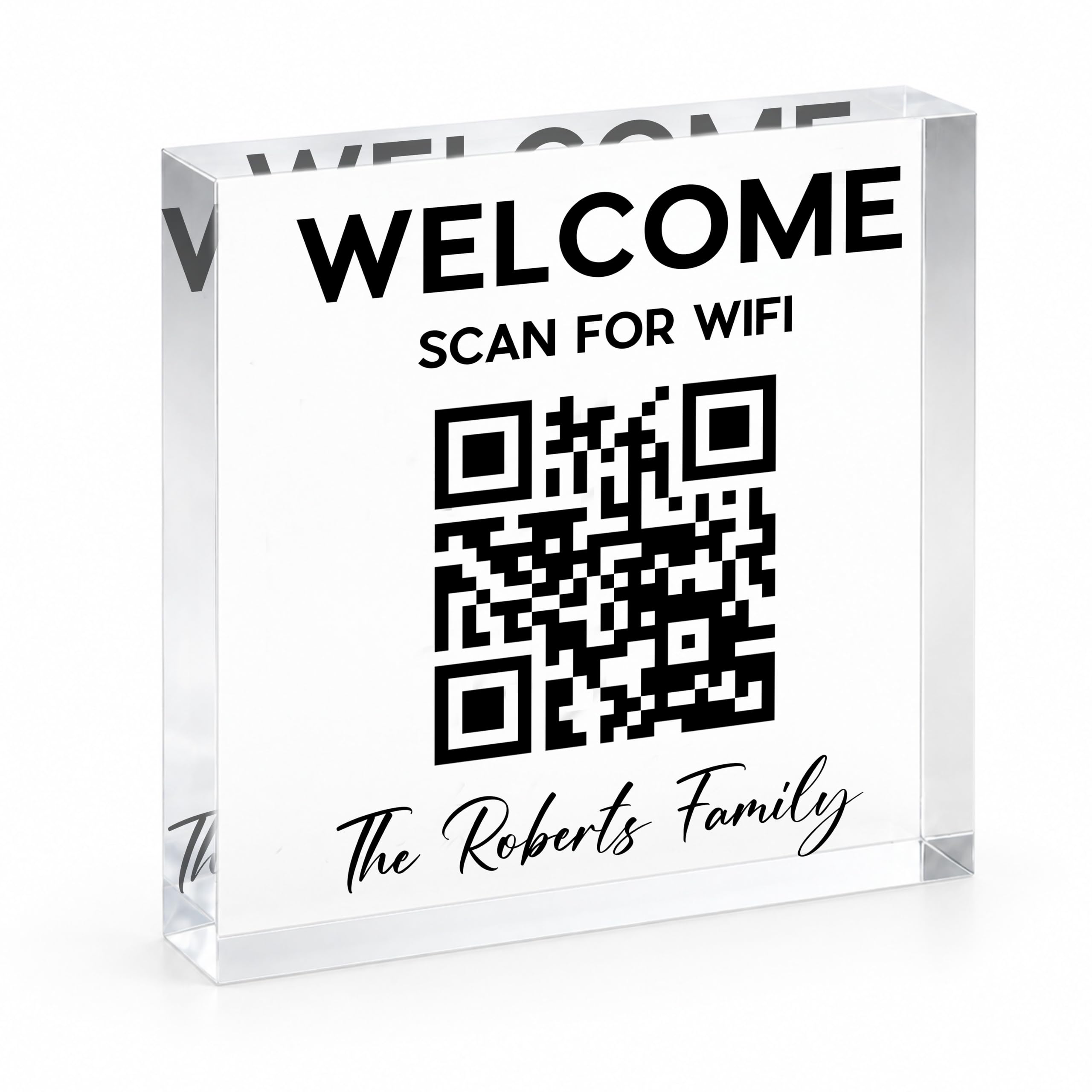 Custom Wifi QR Sign – Rental Home Wifi Sign Guest Wifi Scan and Connect QR Code Scanner Wifi Password Guest Wifi Access