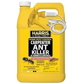 Harris Carpenter Ant Killer & Termite Control Treatment, Kills On Contact, Odorless & Non-Staining Formula, 128 Oz