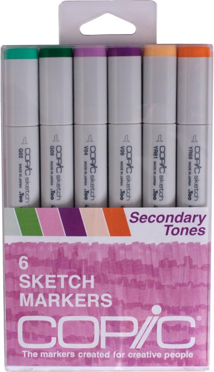Sketch Markers 6/Pkg-Secondary Tones