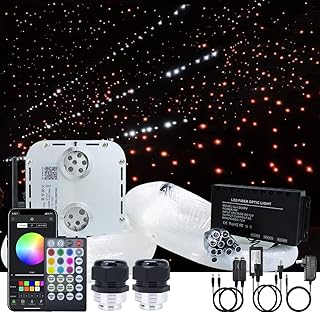 AKEPO 32W APP Twinkle Meteor Dual Head Fiber Optic Lights...