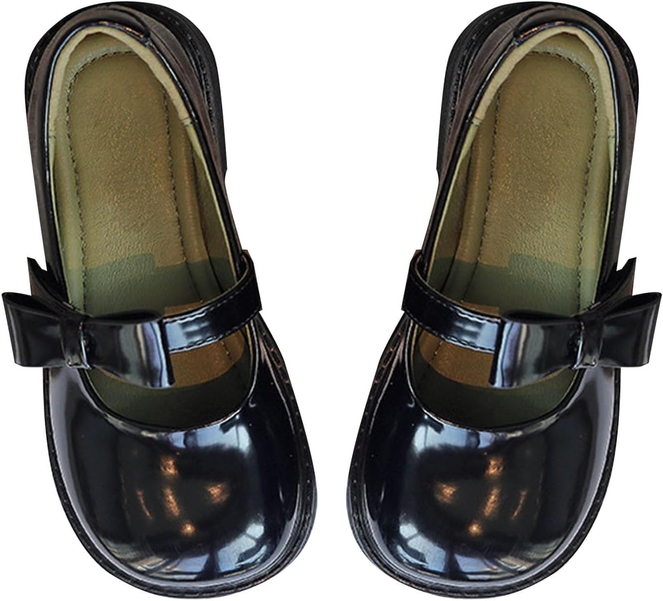 Toddler Little Girls Soft Slip On Loafers Dress Flat Shoes Round Toe Casual Shoes Slip on Toddler Leather Shoes