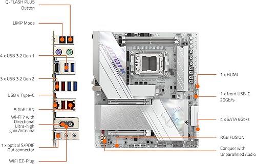 Vista 43 de GIGABYTE X670 AORUS Elite AX