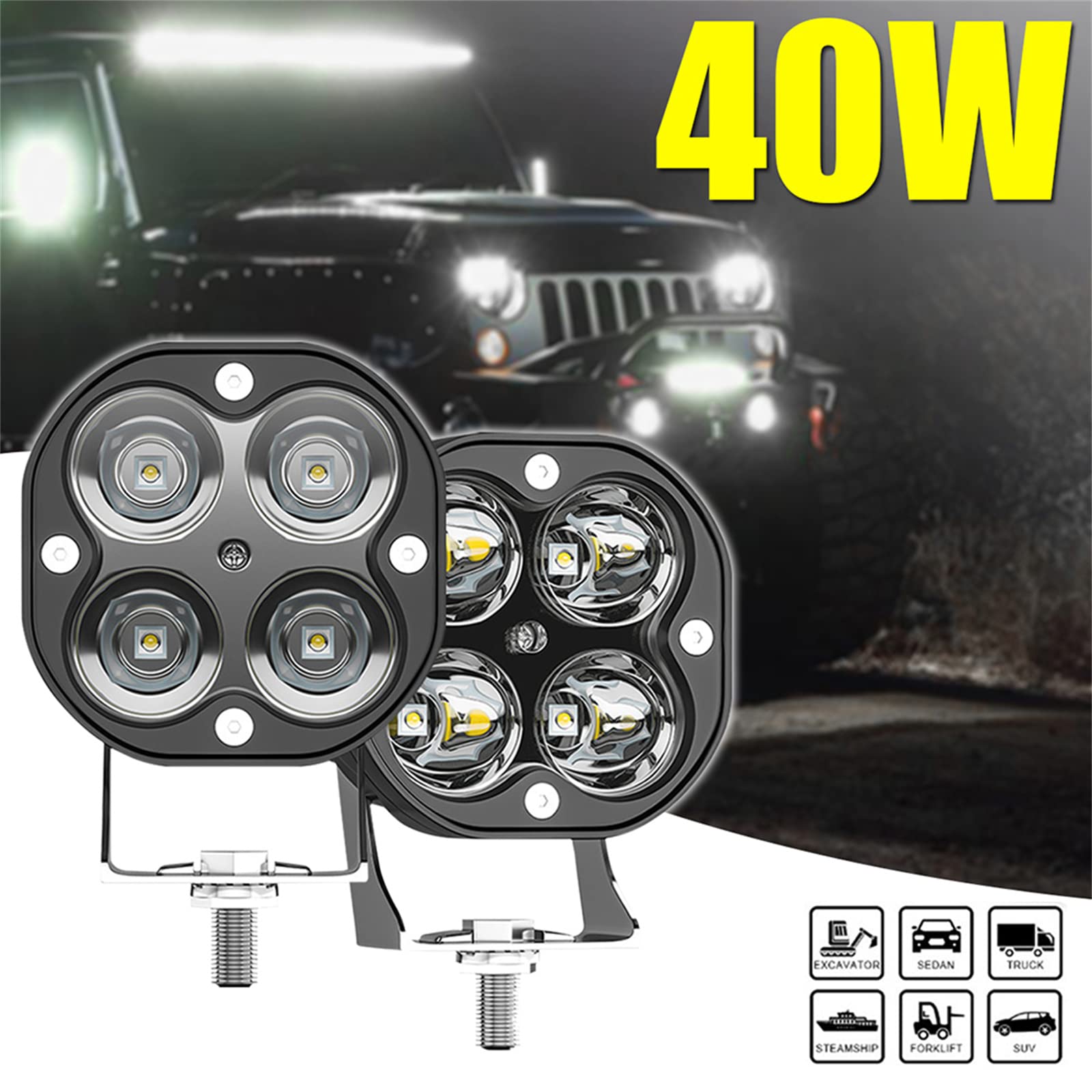 2 Pezzi 3 "Luci Di Marcia Per Auto Moto Led Bar Fendinebbia Fari Faretto Drl Pod Lampade Per Auto 4X4 Fuoristrada ATV 12 V 24 V Scooter Trattore