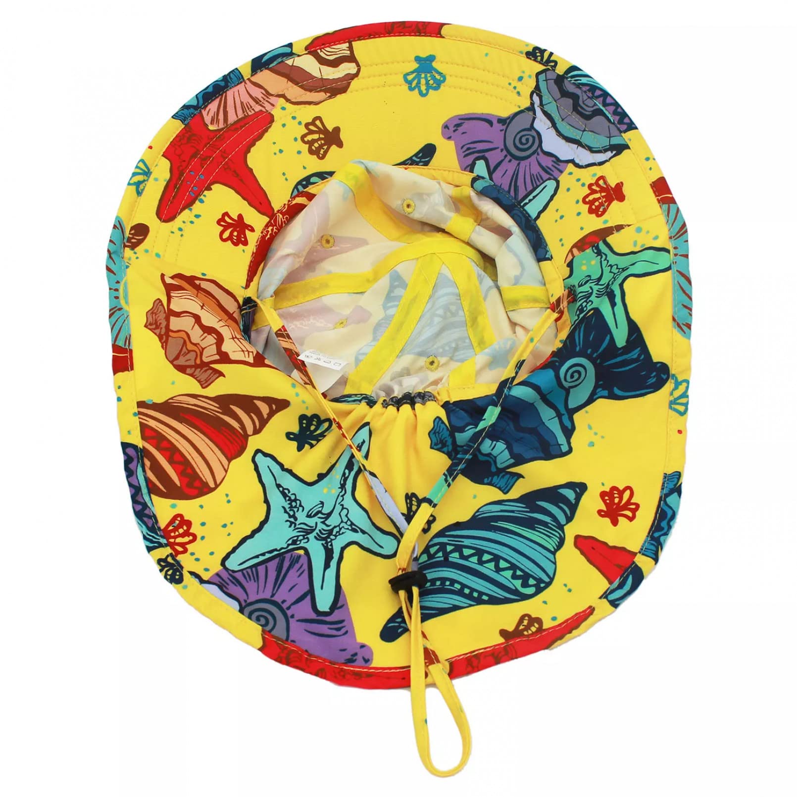 Sonnenhut für Kinder, Sonnenhut mit Nackenschutz, Sonnenhut, Polyester, breiter Hut