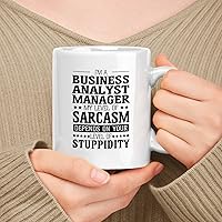 Vista 4 de Regalo para Gis Analyst - Taza de cerámica blanca de 11 oz y 15 onzas - Mi nivel de sarcasmo depende de tu nivel