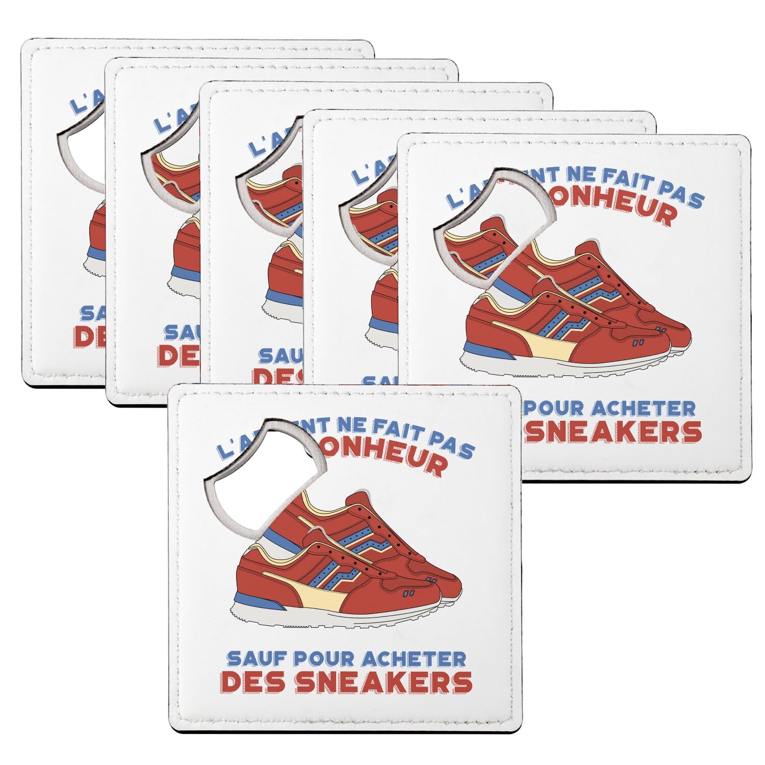 Sous verre décapsuleur de 92 mm pour sublimer vos apéritifs entre passionnés de sneakers