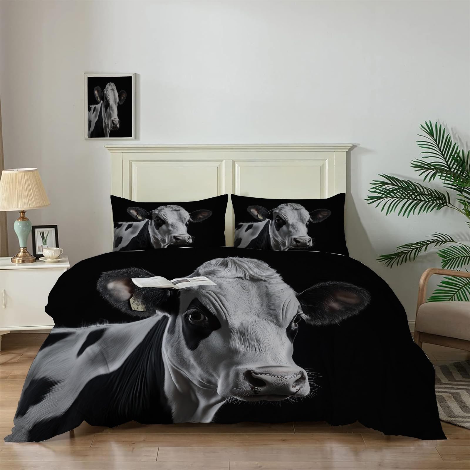 Parure de lit 240x260 cm avec housse de couette imprimée et une taie