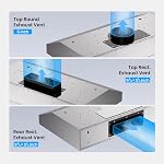 VIKIO HOME Under Cabinet Range Hood 30 Inch, 980CFM Fast Venting Ducted, Kitchen Hood With 3 Speed Gesture Sensing & Touch Control, Stainless Steel Stove Vent Hood With LED Light And 2 Baffle Filters