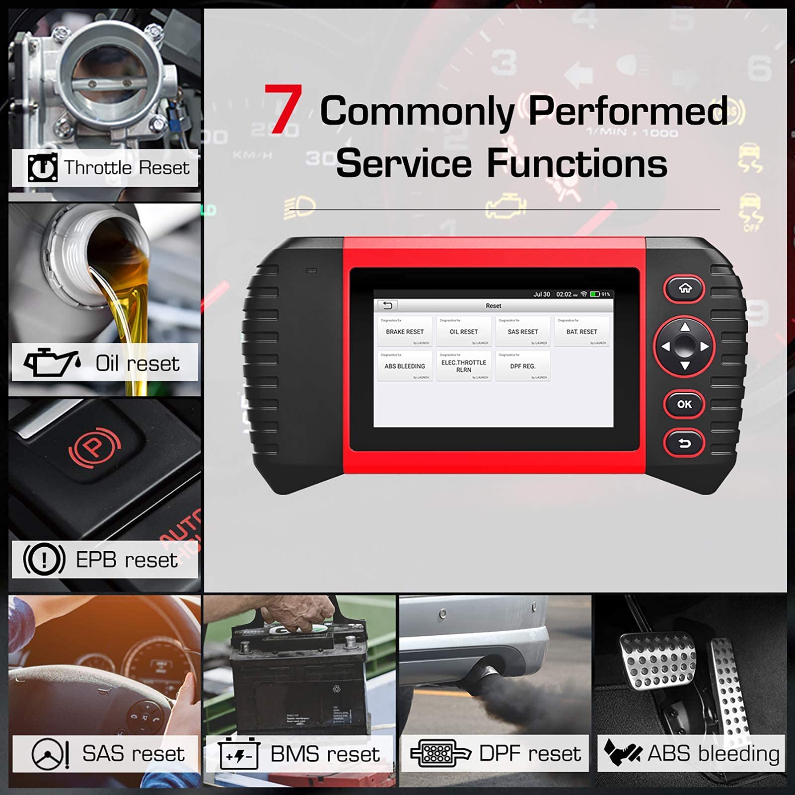 LAUNCH Scanner CRP Touch PRO Elite, OBD2 Scan Tool with All System