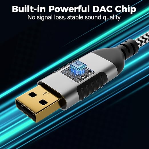 Cable USB a 6.35mm TRS Estéreo 25 Pies, Conector Chapado en Oro miniatura 3