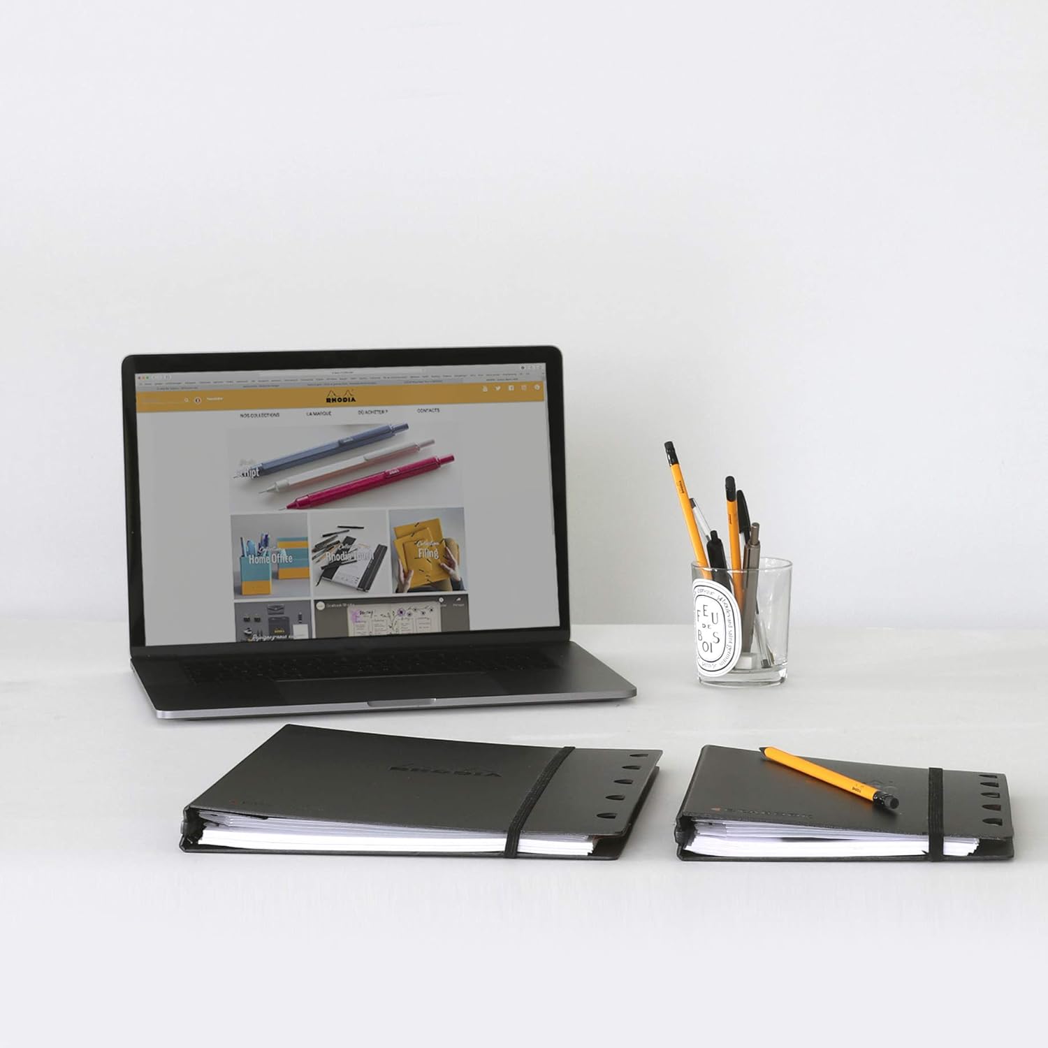 RHODIA 133146C - Refill Notebook for Exabook Black A4+ Organization Notebook | Lined | 160 Detachable Pages Perf. 4 Holes - Clairefontaine Paper 80g - Rhodiactive