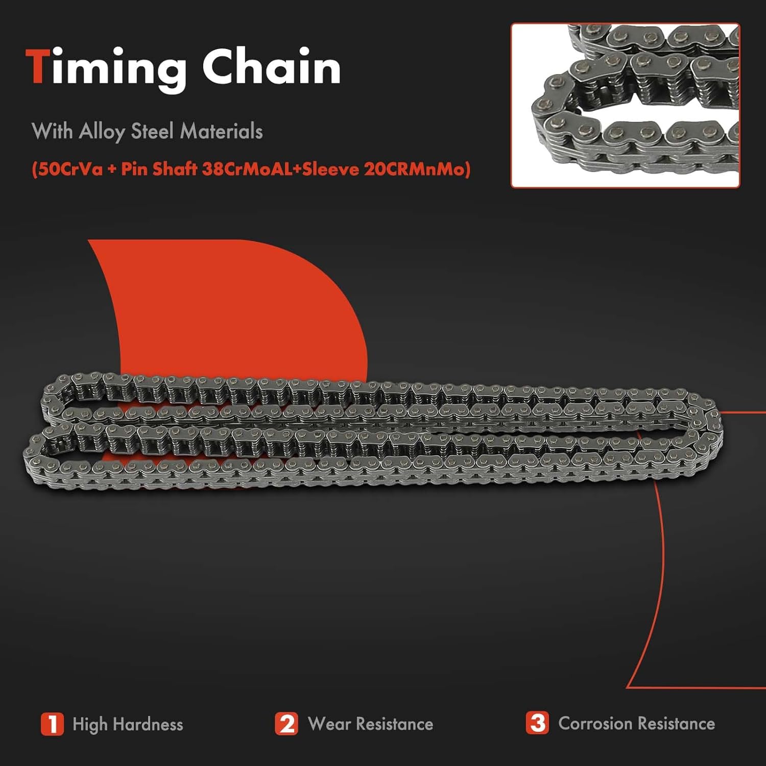 A-Premium Engine Timing Chain Kit W/Sprocket & Tensioner & Guide Compatible with Chevrolet Equinox 2018-2020, Malibu 2016-2020, Cruze 2016-2019 & GMC Terrain 2018-2020 & Buick Encore 2016-2019 2021