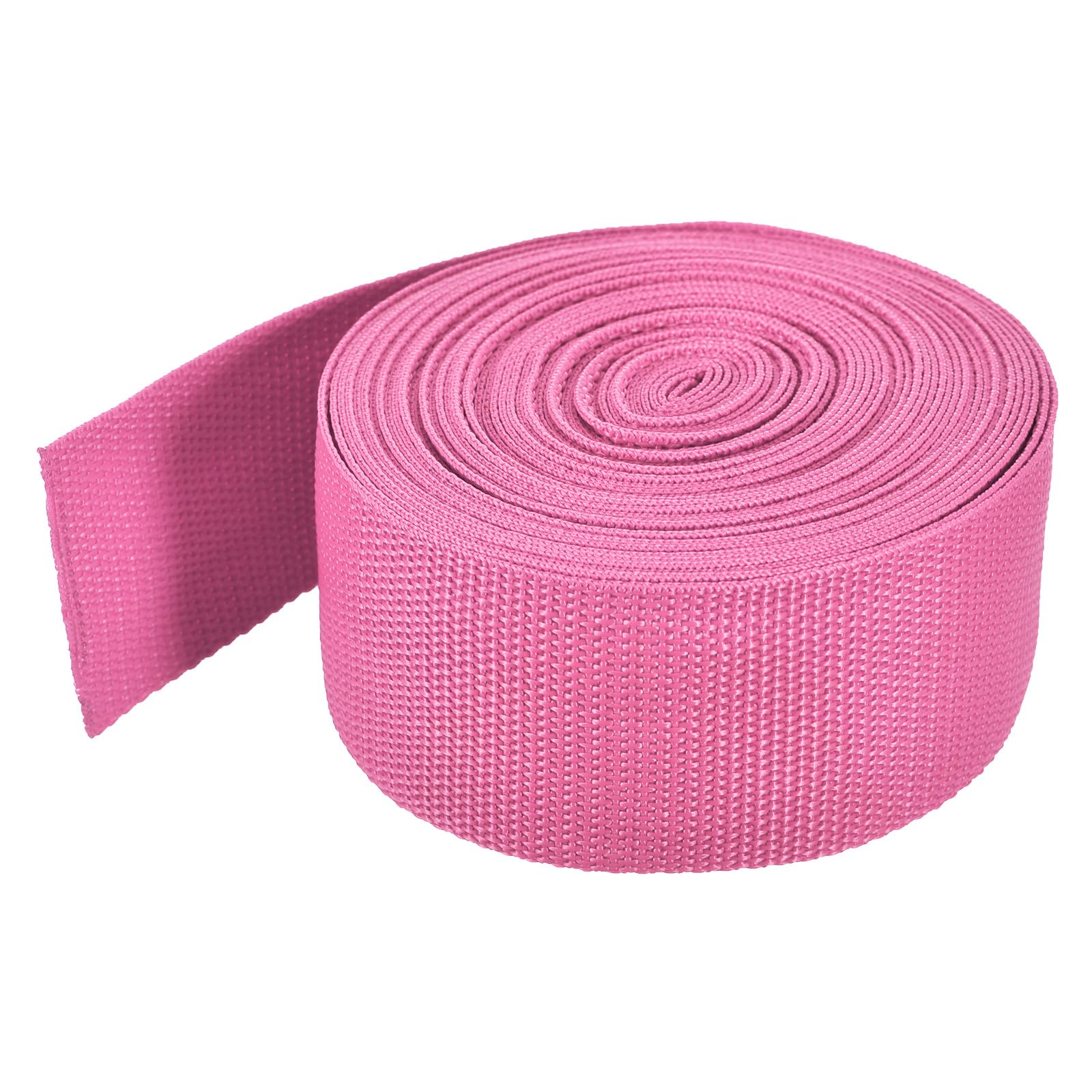 MECCANIXITY Lightweight Polypropylene Webbing Strap 2" 10 Yard Backpack Strapping Band Rose Red for Outdoor Luggage Cargo Straps