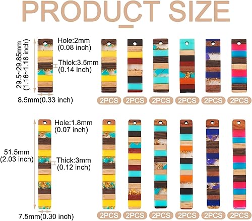 Miniatura 2 de Colgante de madera de resina, Resina, No es una piedra preciosa