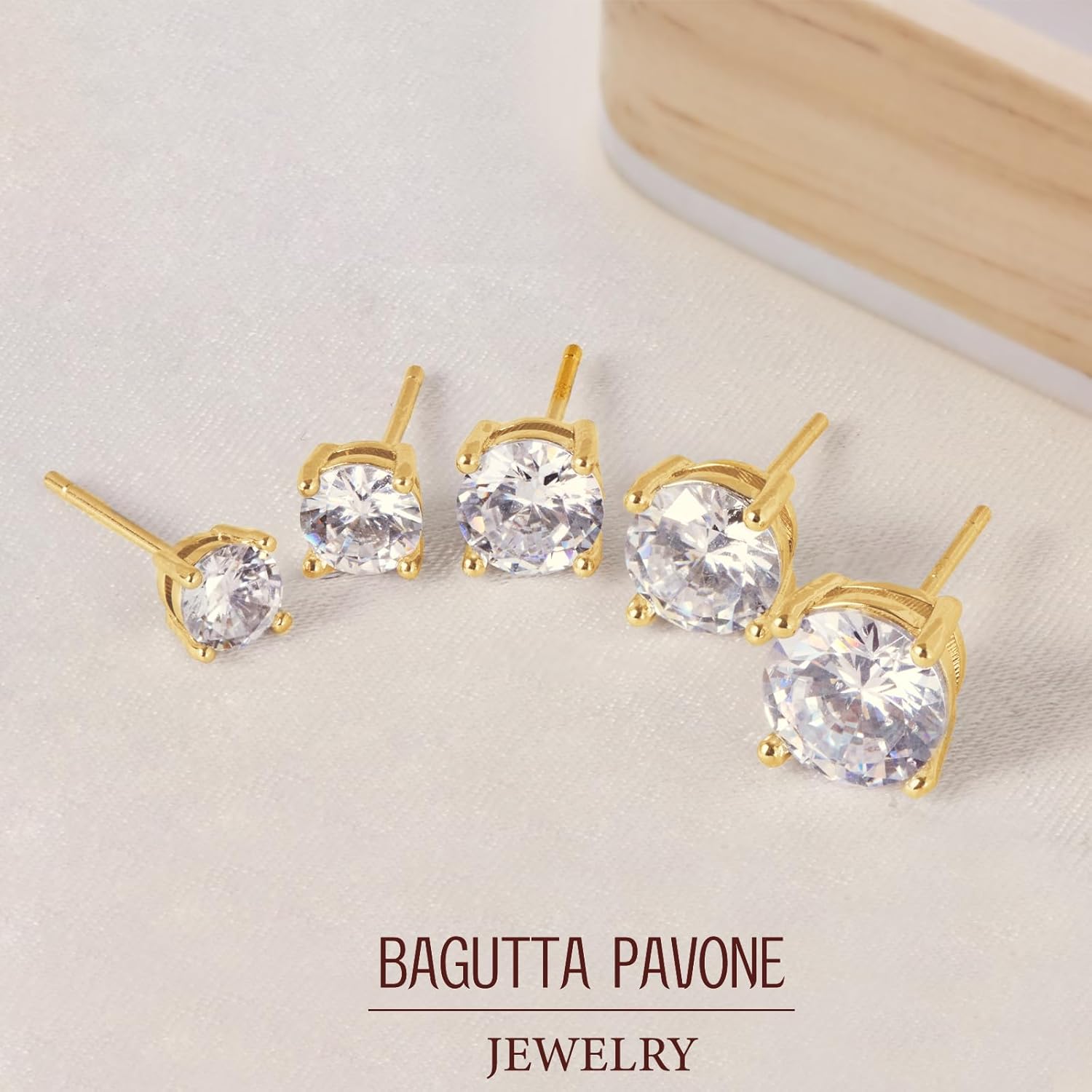 Moissanite Stud Earrings for Women,Women’s 0.6-4.2CT D Color VVS1 Round Cut Moissanite Earrings with 925 Sterling Silver Post,18K White Gold Plated Dainty Jewelry Earrings. - Image 3