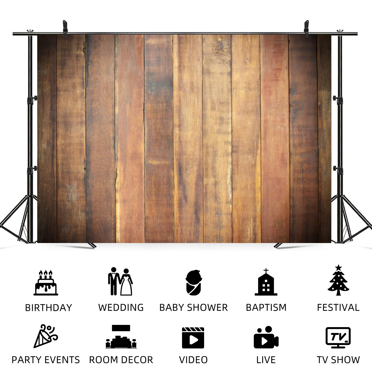 3x2,4 m sfondo legno rustico marrone tavola di legno sfondo per fotografia fotografia fotografia decorazione festa ritratto matrimonio compleanno studio stand banner