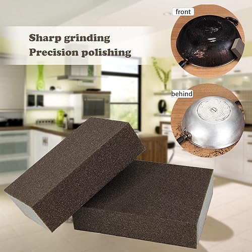 Miniatura 4 de Esponja de lijado, bloque de lijado surtido de grano 120, esponjas de lijadora húmedas y secas de doble uso para paneles de yeso, esponja de papel
