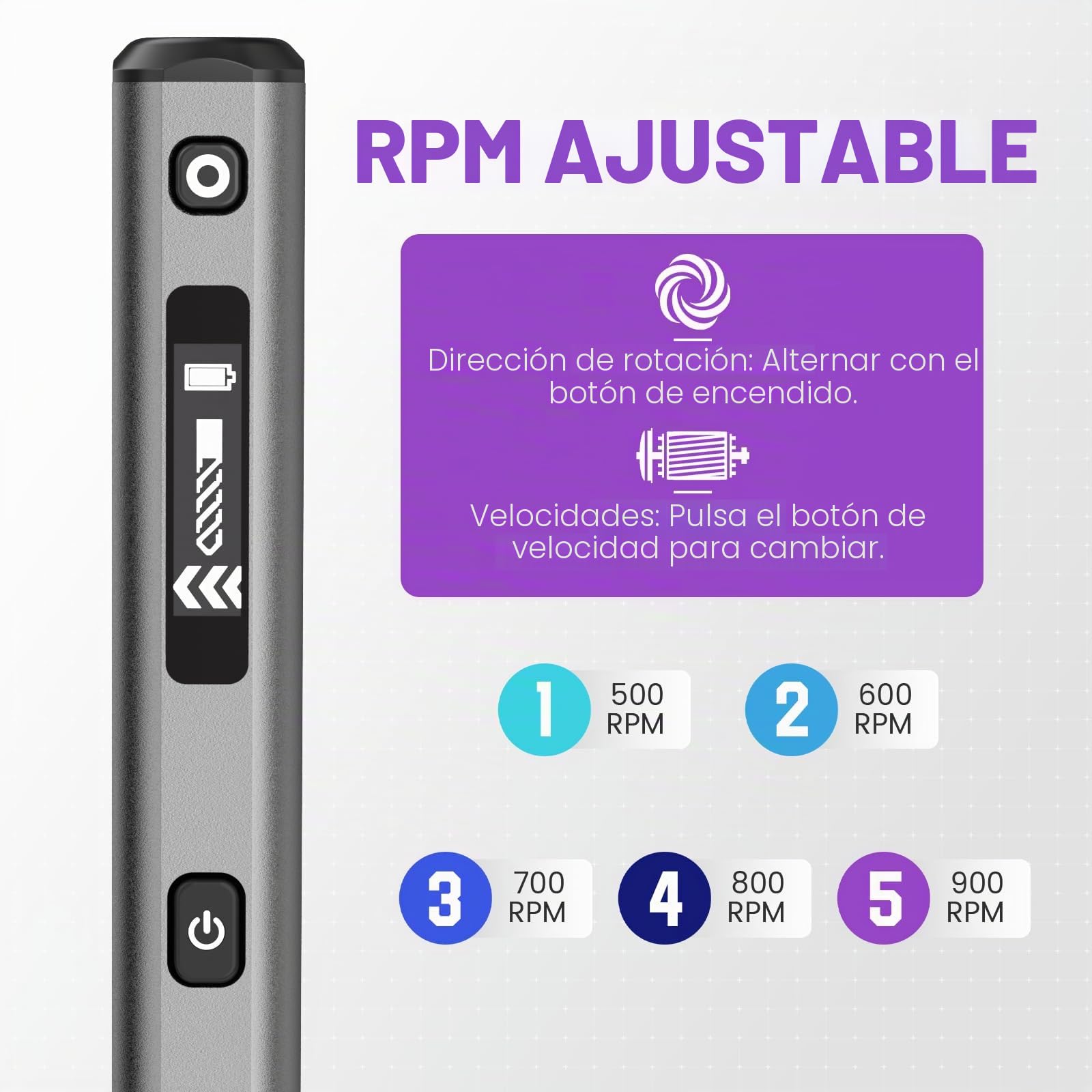 ARROWMAX Taladro eléctrico 5 velocidades prensa de mesa, 10 brocas pequeñas caja aluminio, luces LED, pantalla OLED, juego brocas resina joyería, plástico, madera