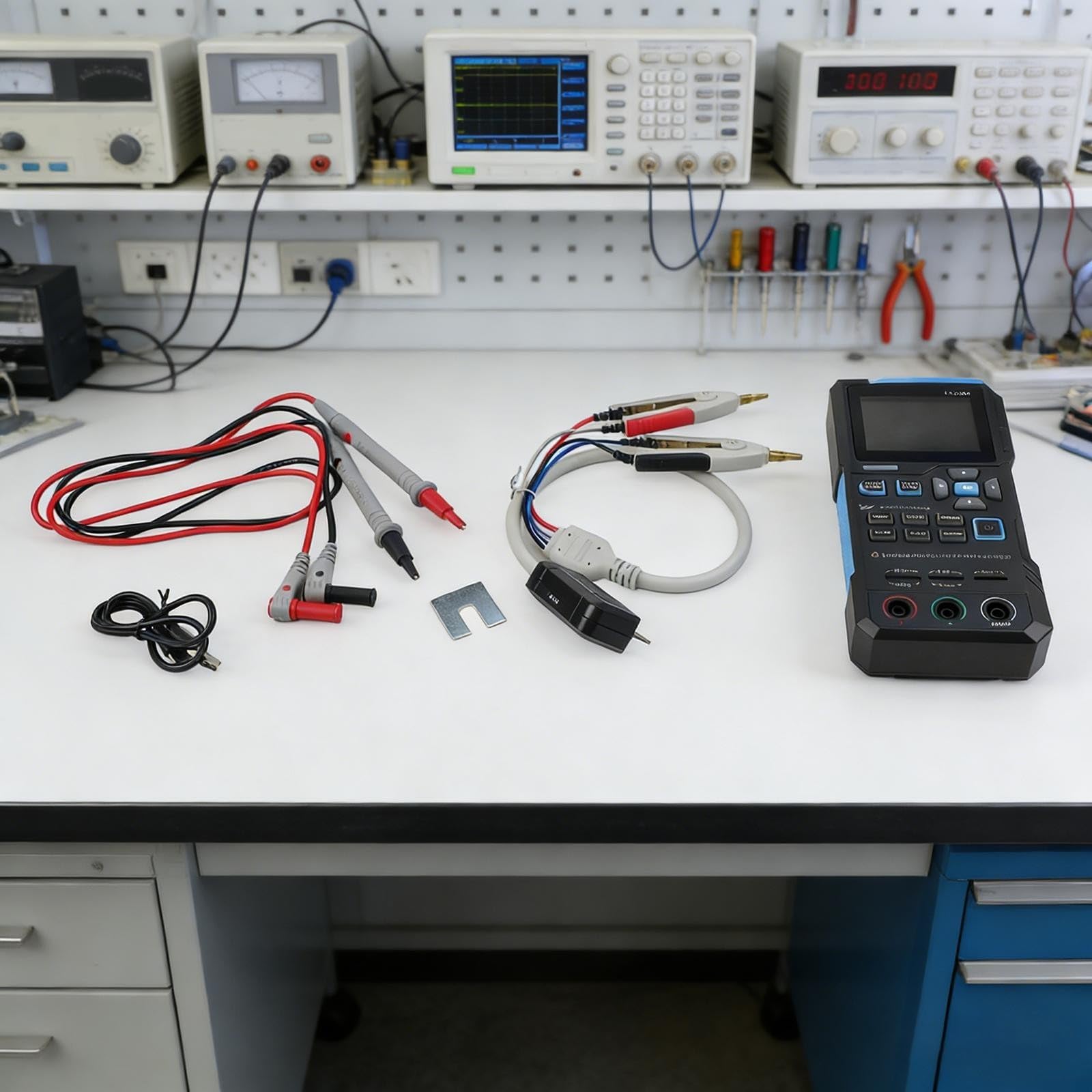 Misuratore digitale LC1020E, tester portatile di induttanza di capacità, con 0,3% di precisione, ponte Kelvin a quattro terminali, per l'ordinamento delle parti elettroniche e (LC1020E in inglese)