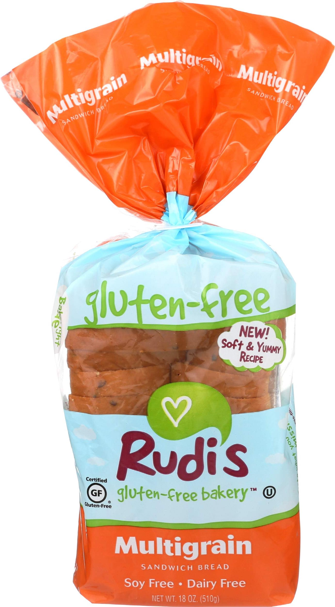 Rudi's Gluten-Free Multigrain Sandwich Bread, 18 Ounce (Frozen)