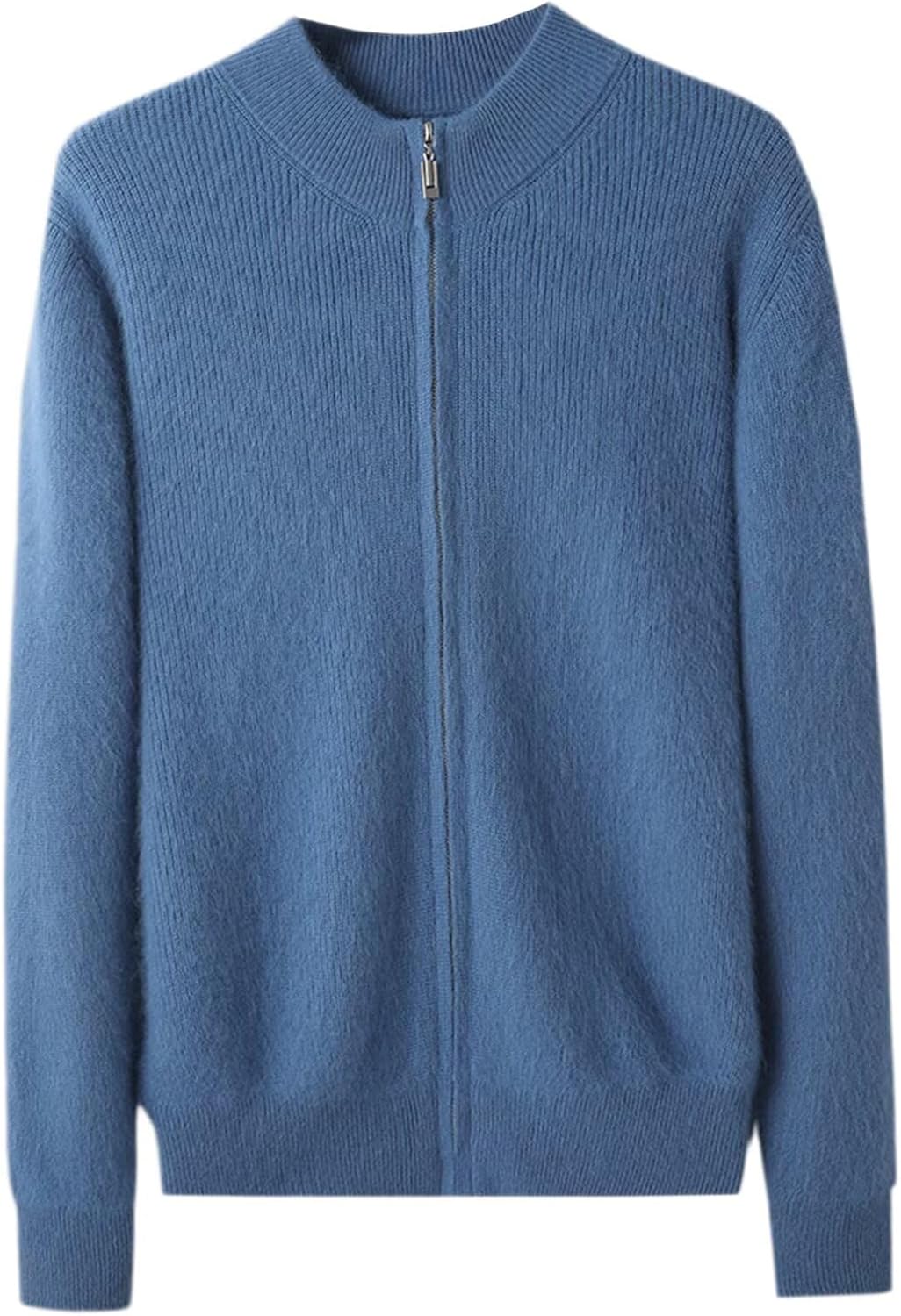 HNVAVQ Mens Cardigan Sweater Full Zip Up Sweater Stand Collar Cardigan Sweaters for Men,100% Cashmere
