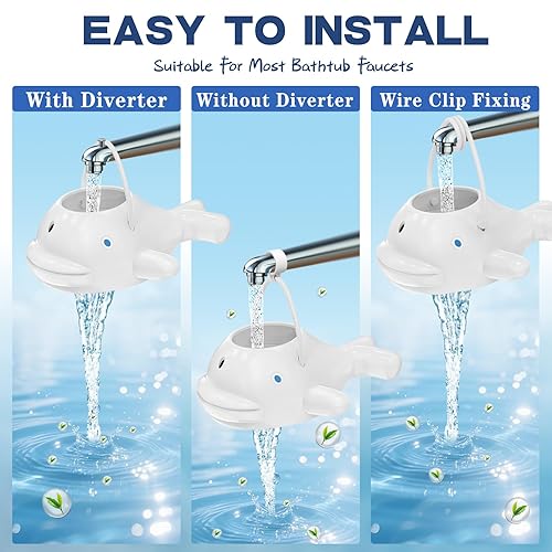 Miniatura 7 de Filtro de baño mejorado 3.0, filtro de agua de baño de 15 etapas para grifo de bañera, elimina el 99.9% del cloro y los contaminantes, sin BPA, 2500