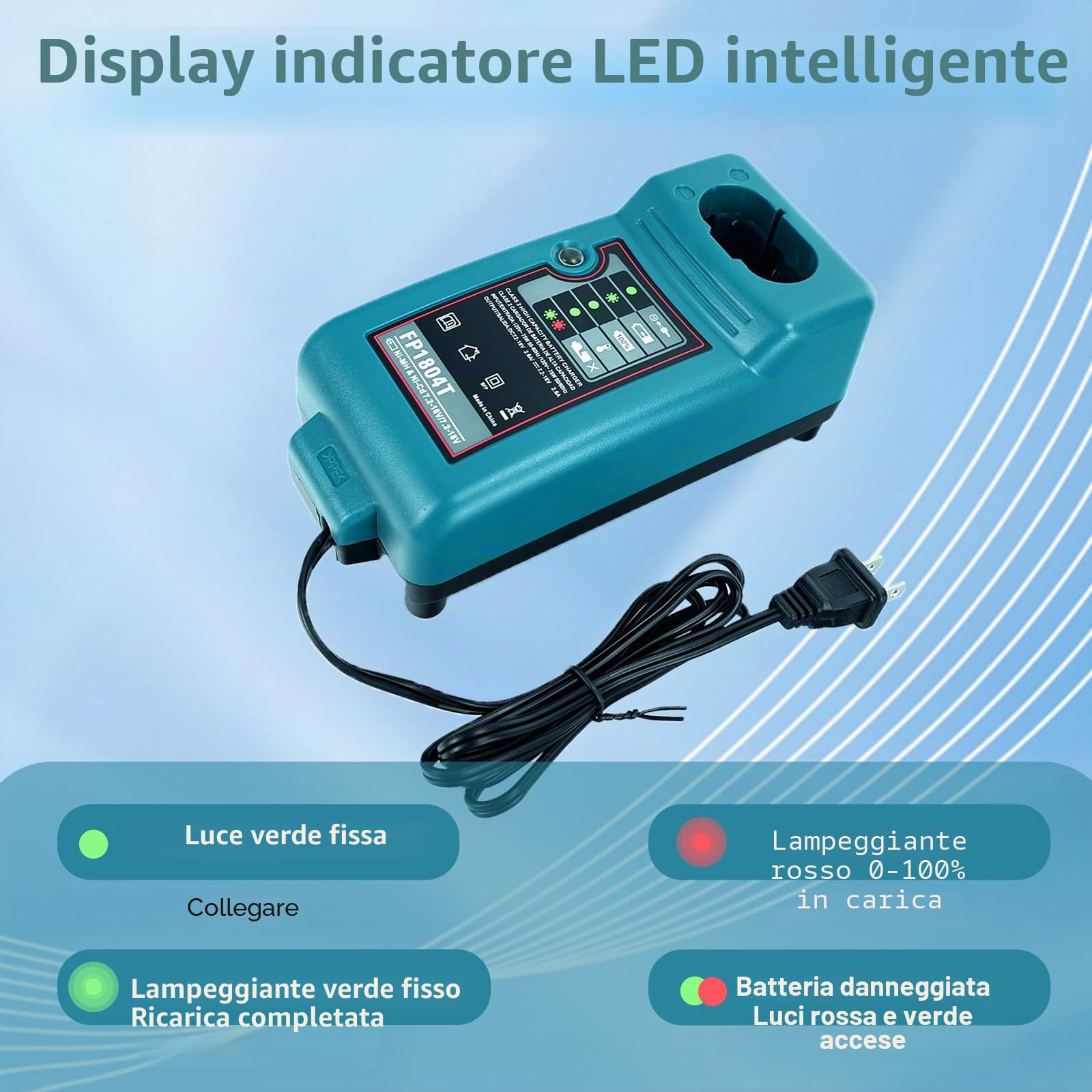 NI-CD NI-MH Caricabatterie di ricambio per Makita PA14 1822 1220 1222 1233S Batteria di ricambio per utensili elettrici 9.6V-18V