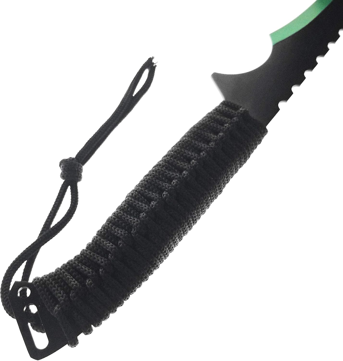 24 Inch Decorative Stainless Steel Machete with Nylon Carrier – Chinese Dao Style Fixed Blade for Camping, Outdoor Activities, Collections, and Gifts - Green