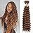 Human Braiding Hair Mix Synthetic Boho Hair for Braiding, 20 Inch Deep Wave Bulk for Boho Braids 2 Pcs Curly Bohemian Wet and Wavy Braiding Hair(30, 20 Inch-2pcs)